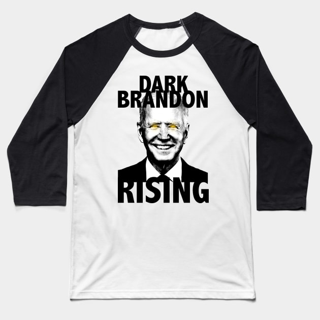 Dark Brandon Rising Baseball T-Shirt by OneMadWriter